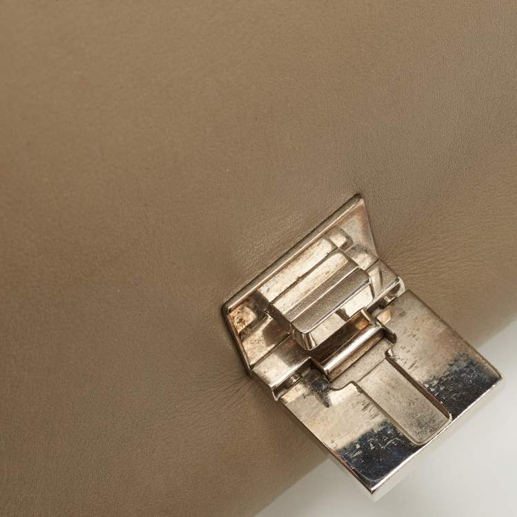 Pre Owned Celine Tri Color Leather and Suede Medium Trapeze Bag