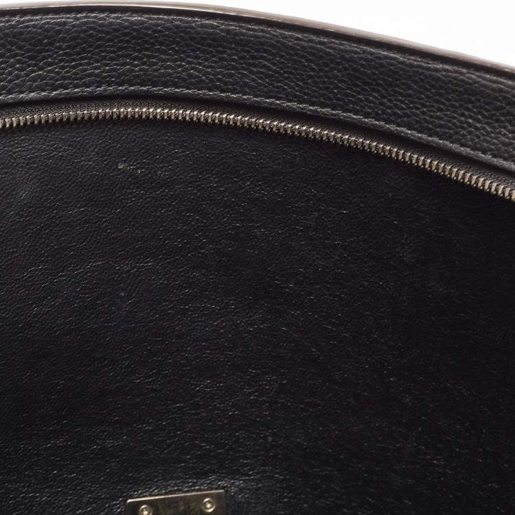 Pre Owned Celine Black Leather and Suede Large Trapeze Top Handle Bag