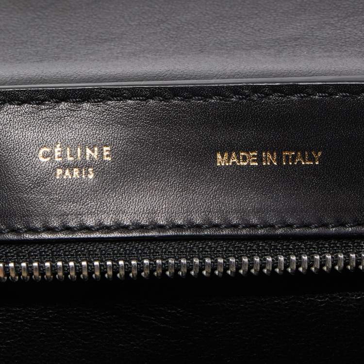 Pre Owned Celine Tricolor Python and Leather Medium Trapeze Top Handle Bag