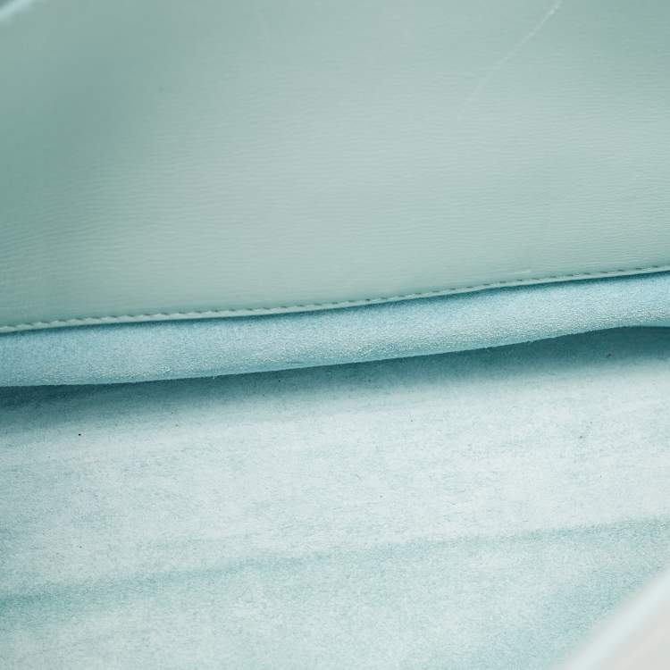 Pre Owned Celine Light Blue Leather Blade Flap Shoulder Bag