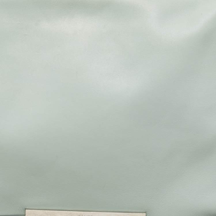 Pre Owned Celine Light Blue Leather Blade Flap Shoulder Bag