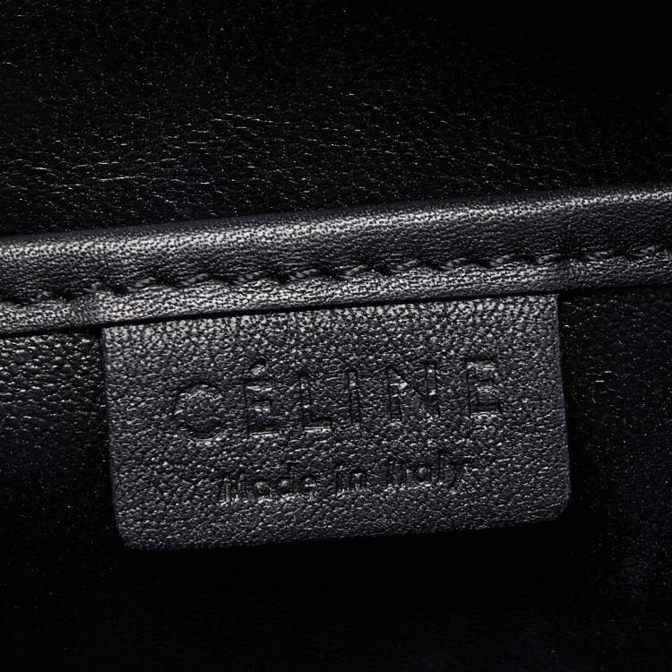 Pre Owned Celine Black Leather Nano Luggage Tote