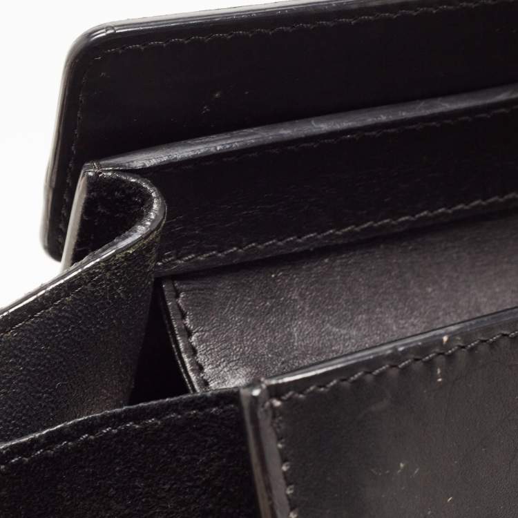 Pre Owned Celine Black/Beige Karung,Suede and Leather Mini Luggage Tote