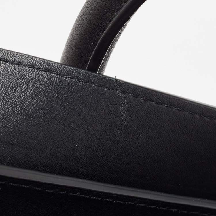Pre Owned Celine Tri Color Leather Mini Luggage Tote