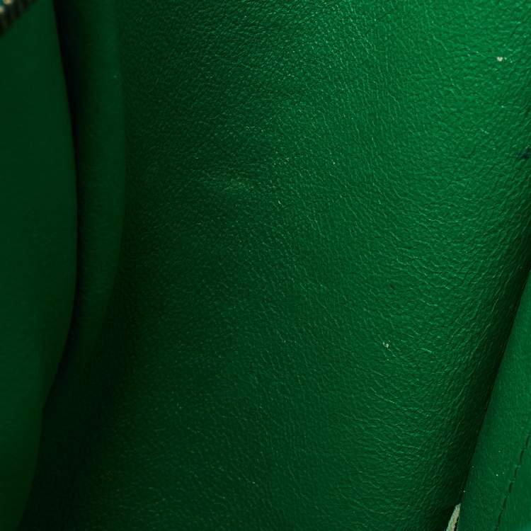 Pre Owned Celine Green Python Nano Luggage Tote