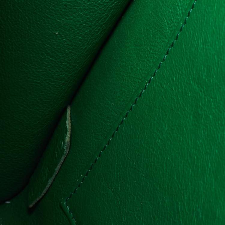 Pre Owned Celine Green Python Nano Luggage Tote