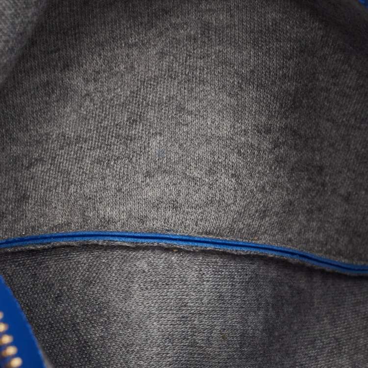 Pre Owned Celine Blue Leather Large Trio Zip Crossbody Bag