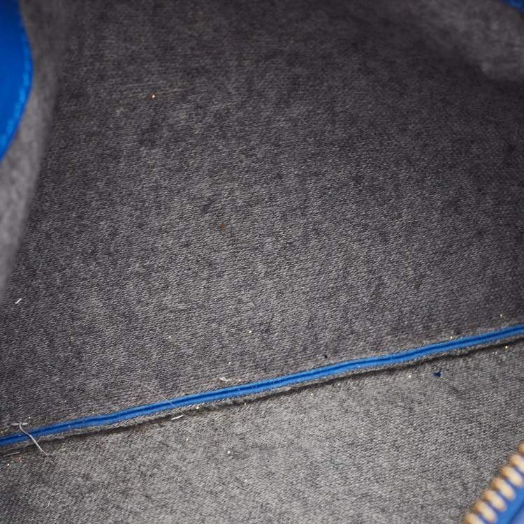 Pre Owned Celine Blue Leather Large Trio Zip Crossbody Bag