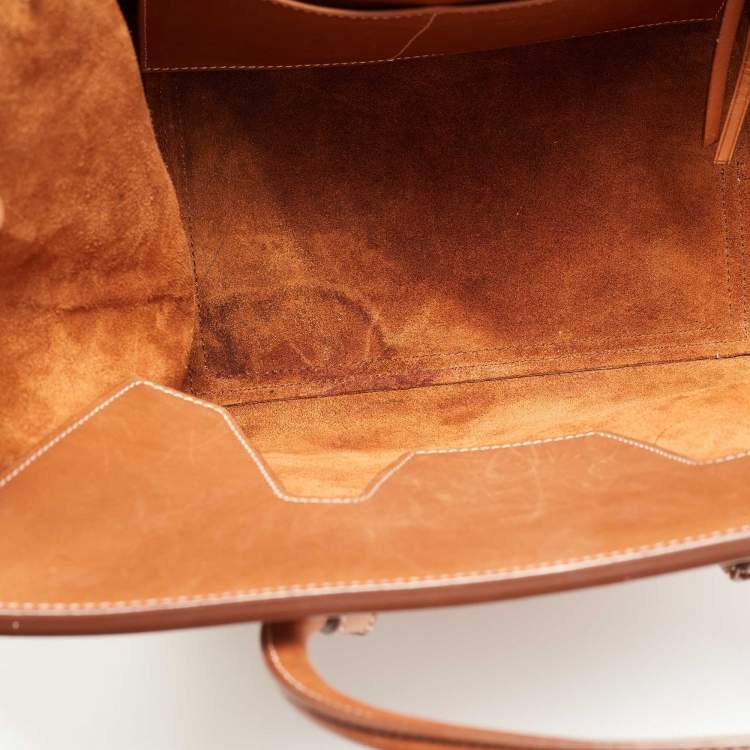 مملوكة مسبقًا Celine Brown Leather Mini Tie Tote