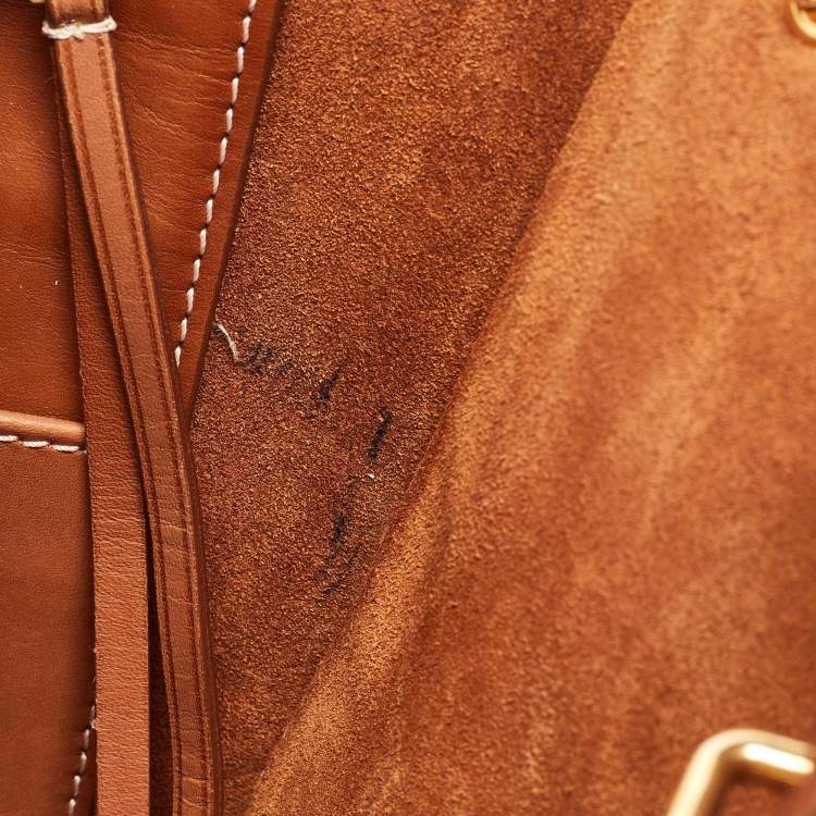 مملوكة مسبقًا Celine Brown Leather Mini Tie Tote