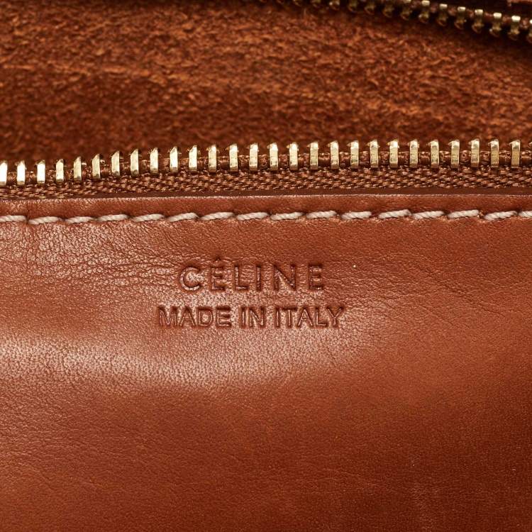 مملوكة مسبقًا Celine Brown Leather Mini Tie Tote