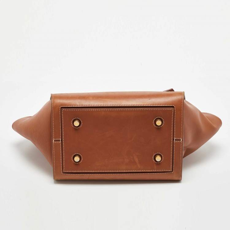 مملوكة مسبقًا Celine Brown Leather Mini Tie Tote