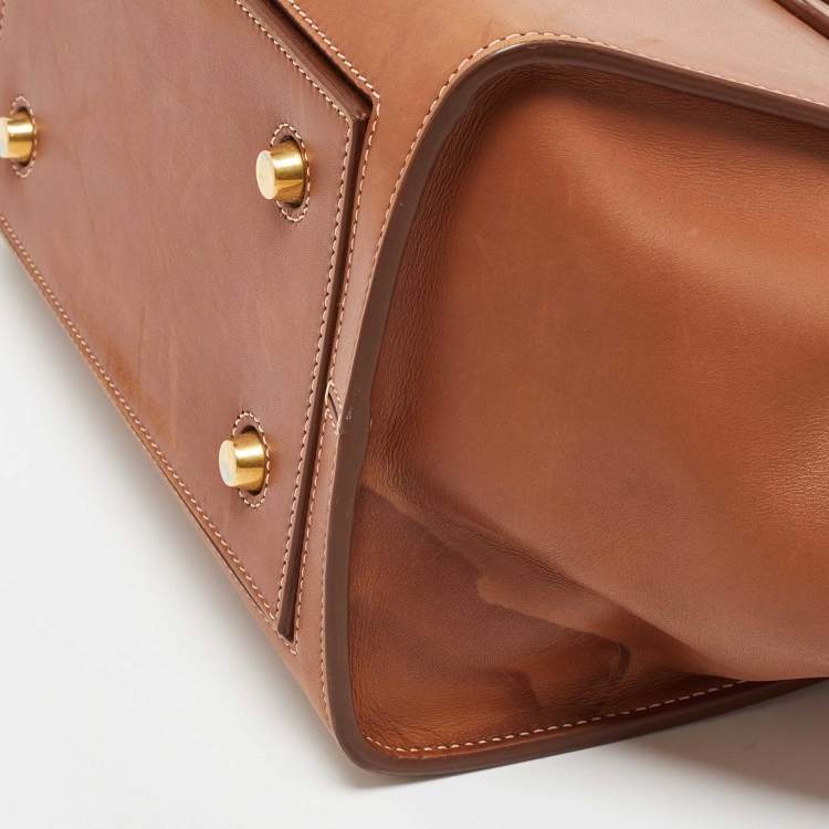 مملوكة مسبقًا Celine Brown Leather Mini Tie Tote