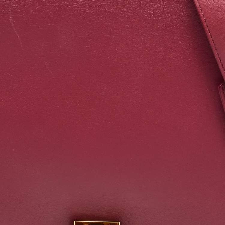 Pre Owned Celine Tri Color Leather Medium Trapeze Bag