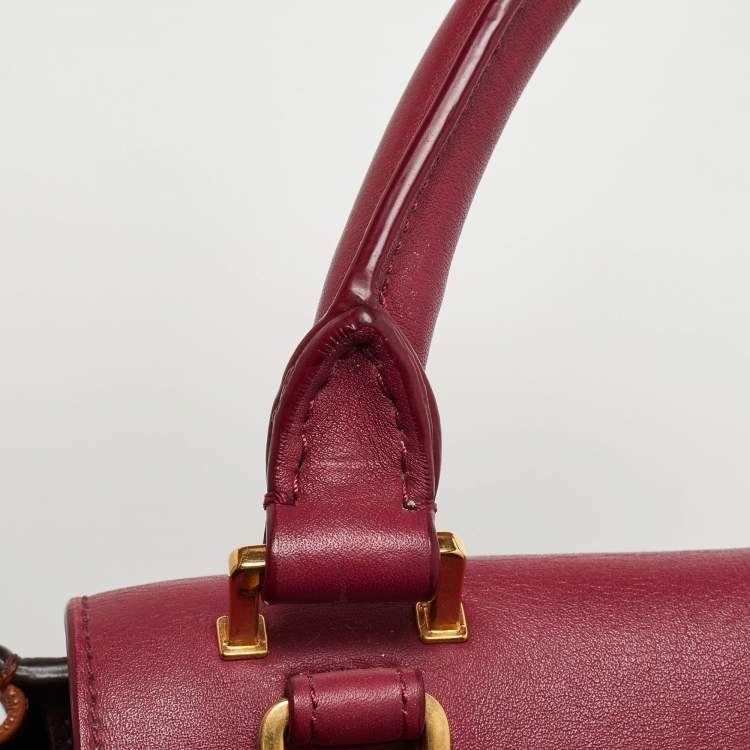 Pre Owned Celine Tri Color Leather Medium Trapeze Bag