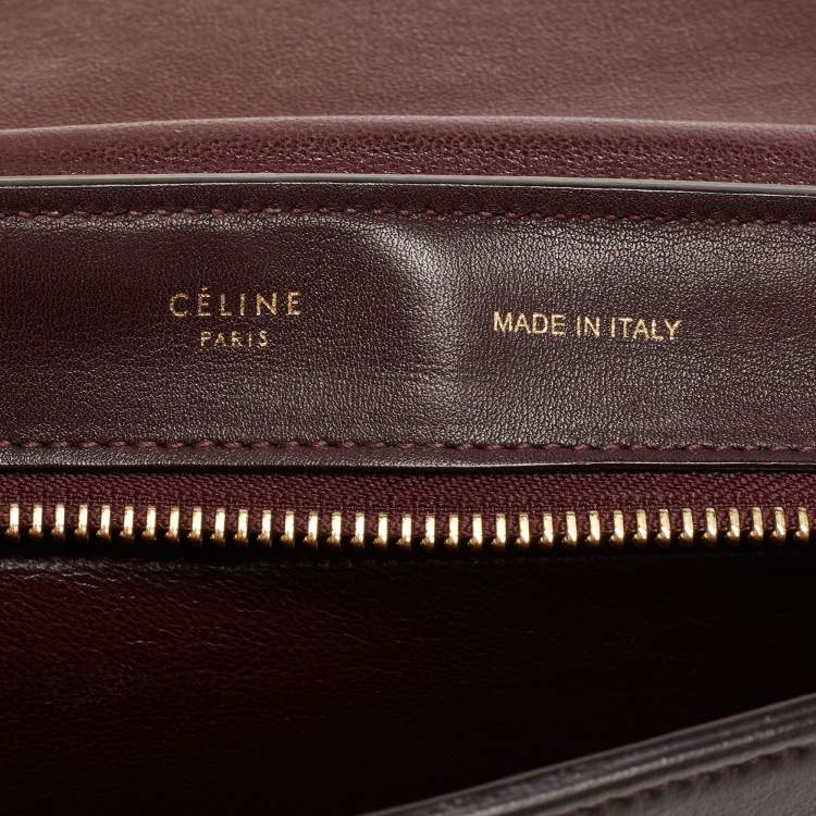 Pre Owned Celine Tri Color Leather Medium Trapeze Bag