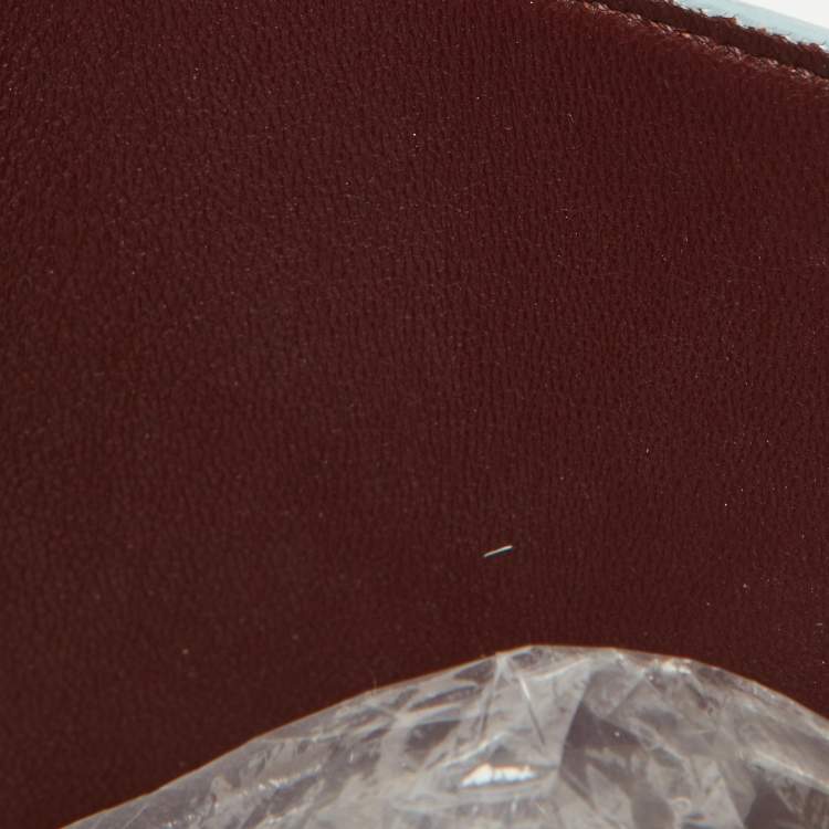 Pre Owned Celine Burgundy/Blue Leather Small Trapeze Top Handle Bag