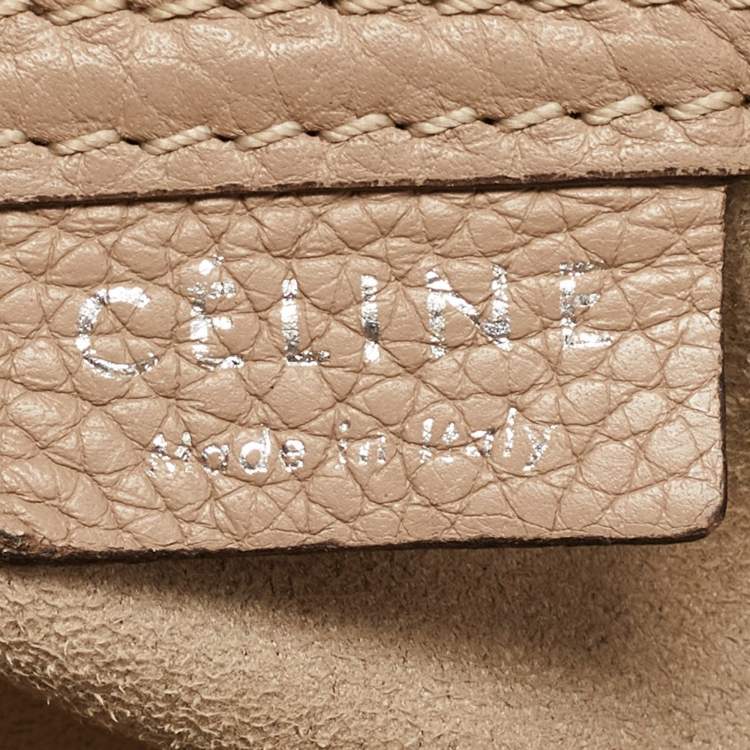 Pre Owned Céline Beige Leather Nano Luggage Tote