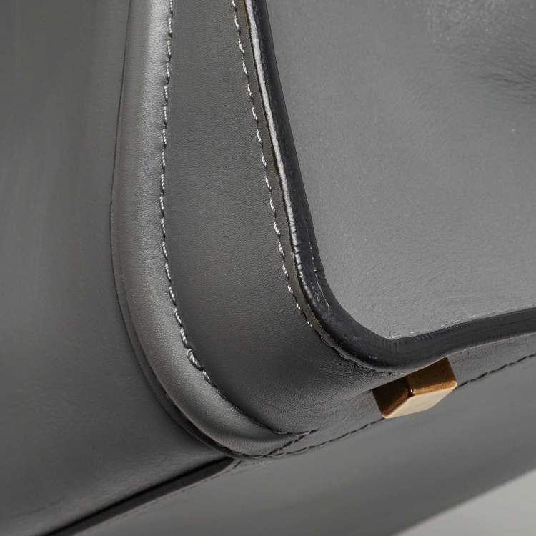 Pre Owned Celine Grey Leather Mini Luggage Tote
