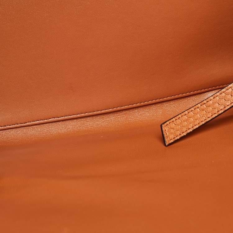 Pre Owned Celine Tan Python Medium Phantom Luggage Tote 