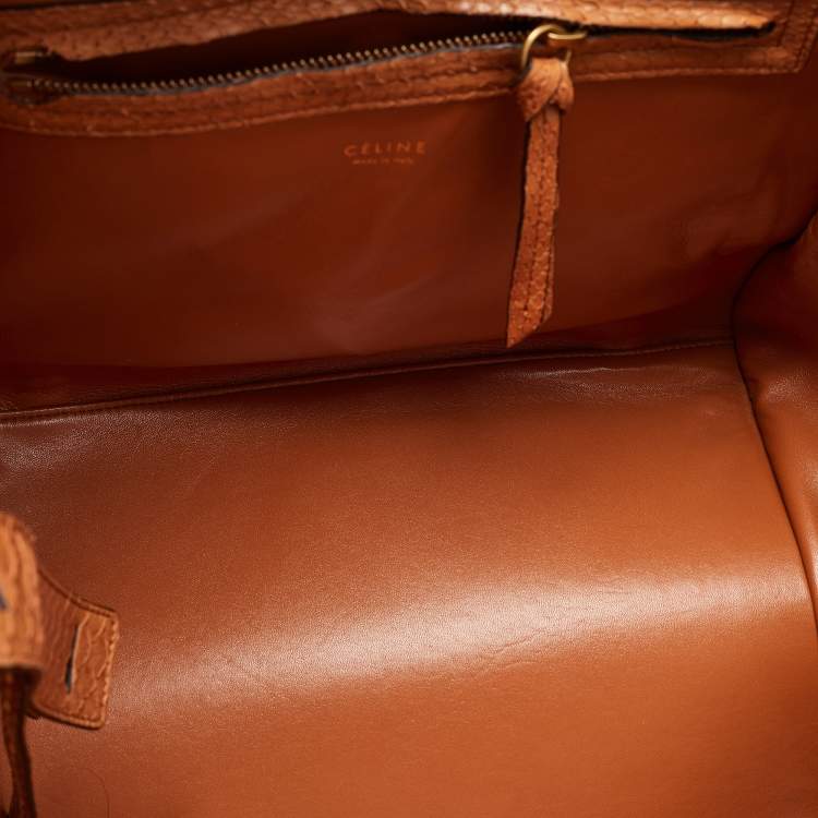 Pre Owned Celine Tan Python Medium Phantom Luggage Tote 