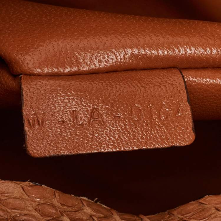 Pre Owned Celine Tan Python Medium Phantom Luggage Tote 