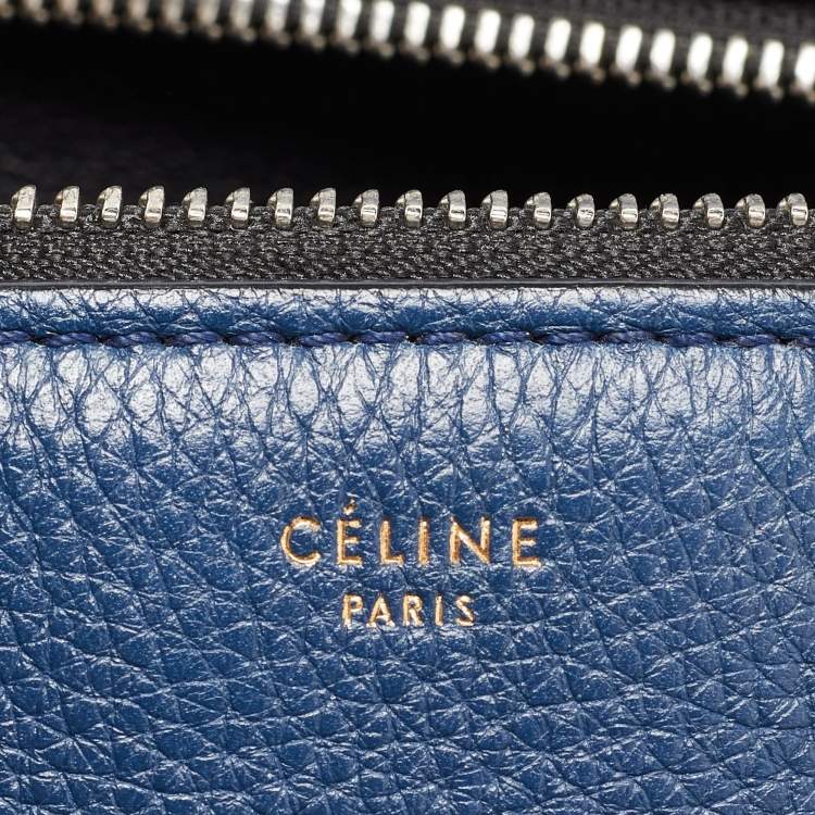 Pre Owned Celine Blue Leather Medium Edge Top Handle Bag