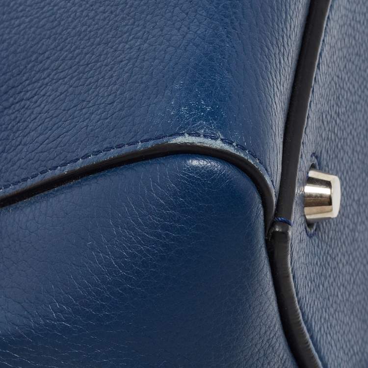 Pre Owned Celine Blue Leather Medium Edge Top Handle Bag