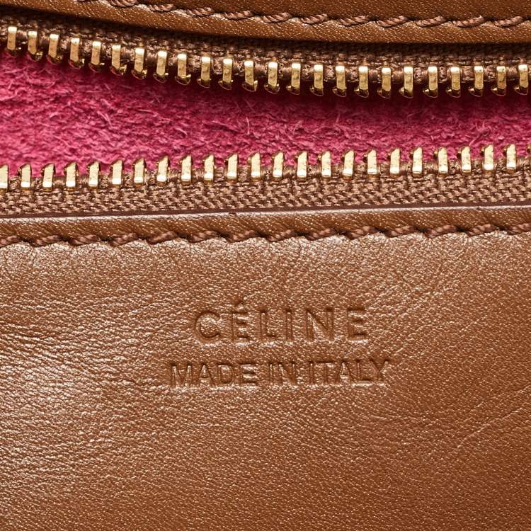 Pre Owned Celine Brown Leather Mini Tie Tote