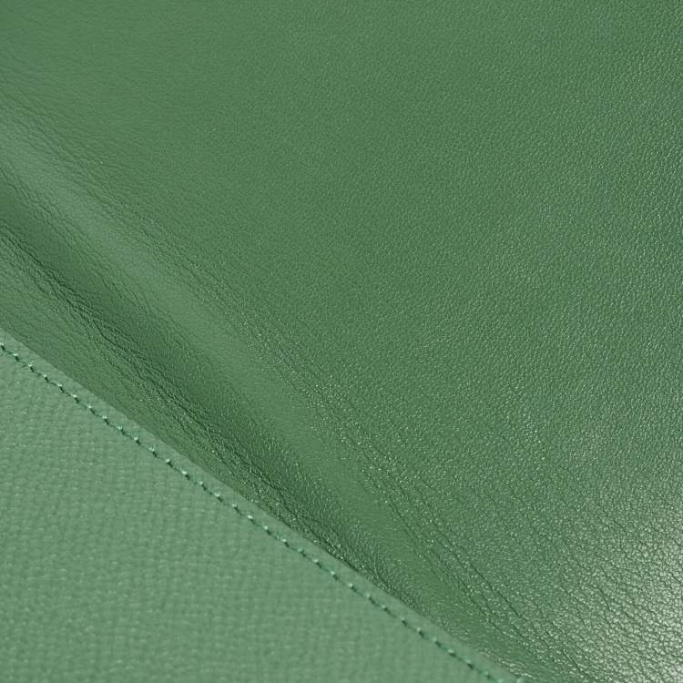 Pre Owned Celine Green Leather Small Trotteur Crossbody Bag