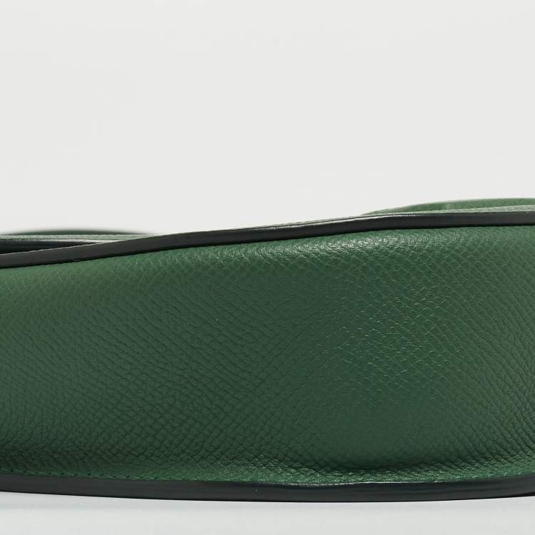 Pre Owned Celine Green Leather Small Trotteur Crossbody Bag