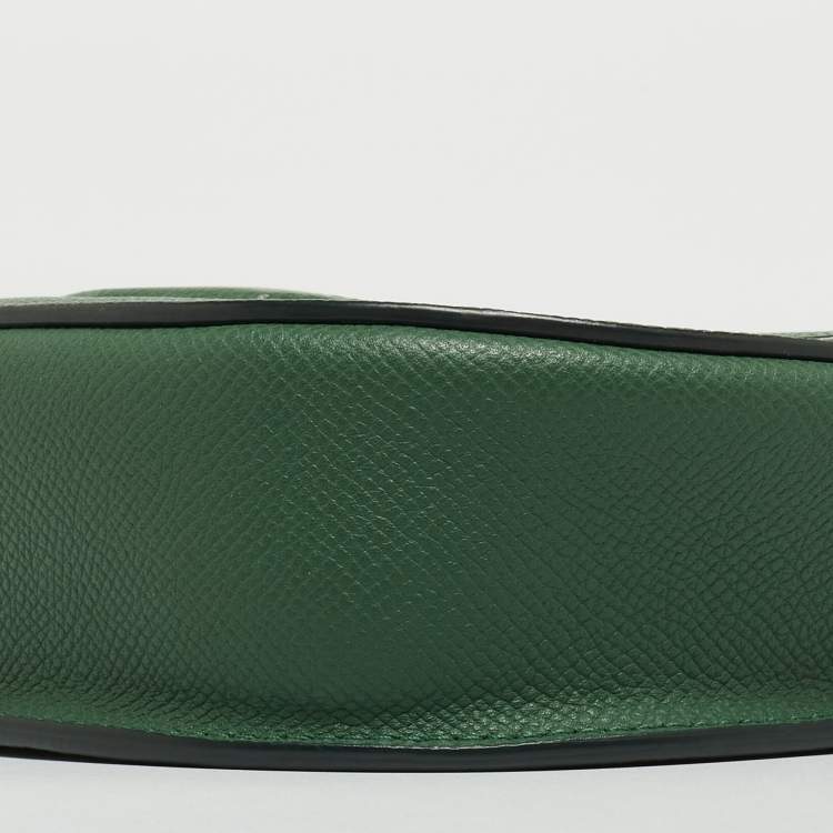 Pre Owned Celine Green Leather Small Trotteur Crossbody Bag