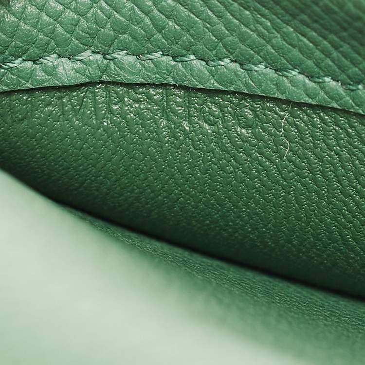 Pre Owned Celine Green Leather Small Trotteur Crossbody Bag