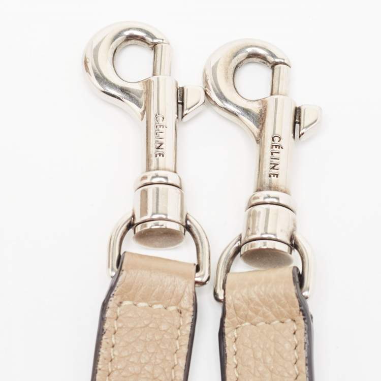 Pre Owned Céline Taupe Leather Nano Luggage Tote