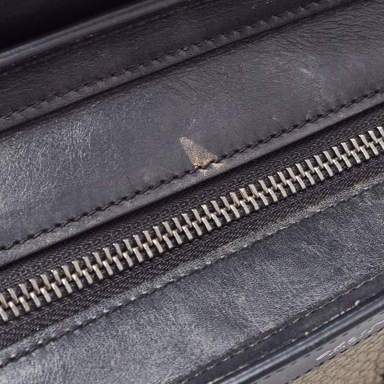 Pre Owned Celine Tri Color Leather and Nubuck Nano Luggage Tote