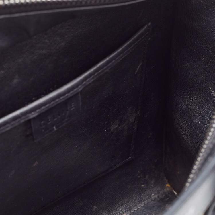 Pre Owned Celine Tri Color Leather and Nubuck Nano Luggage Tote