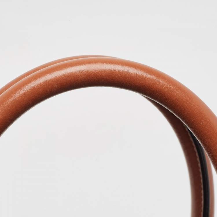 Pre Owned Celine Brown Triomphe Canvas and Leather Small Vertical Cabas Tote 