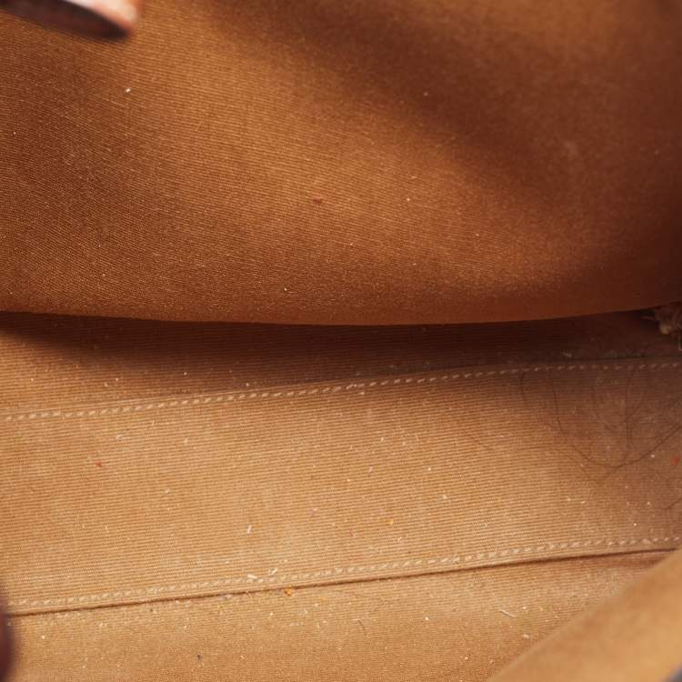 Pre Owned Celine Brown Triomphe Canvas and Leather Small Vertical Cabas Tote 