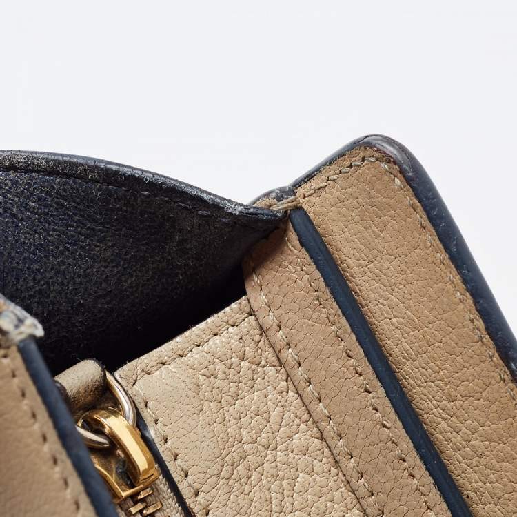 Pre Owned Celine Beige Leather Nano Luggage Tote