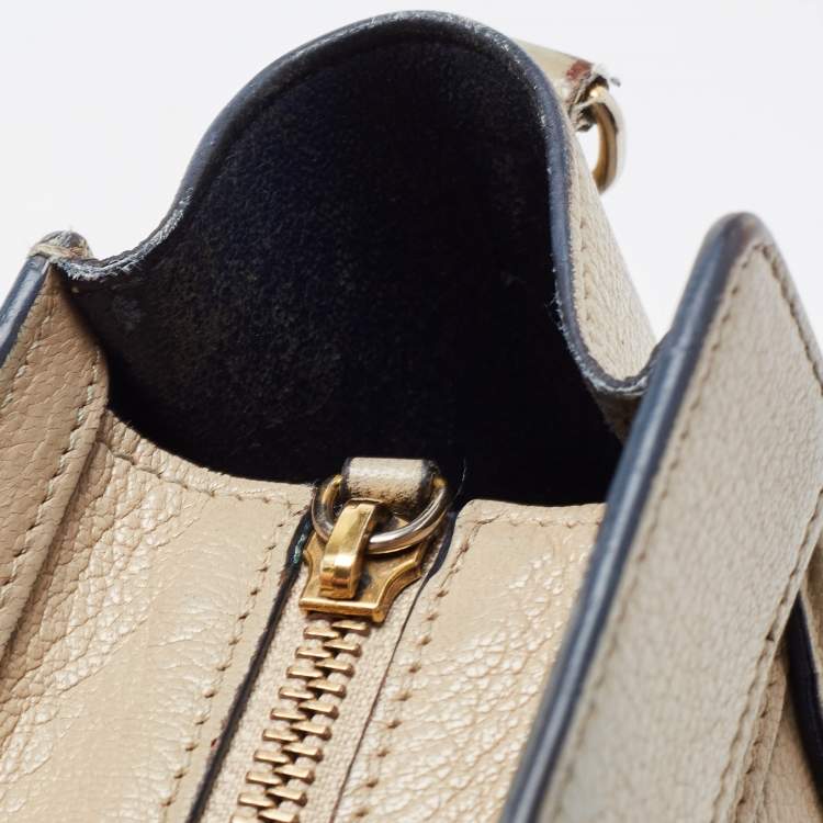 Pre Owned Celine Beige Leather Nano Luggage Tote