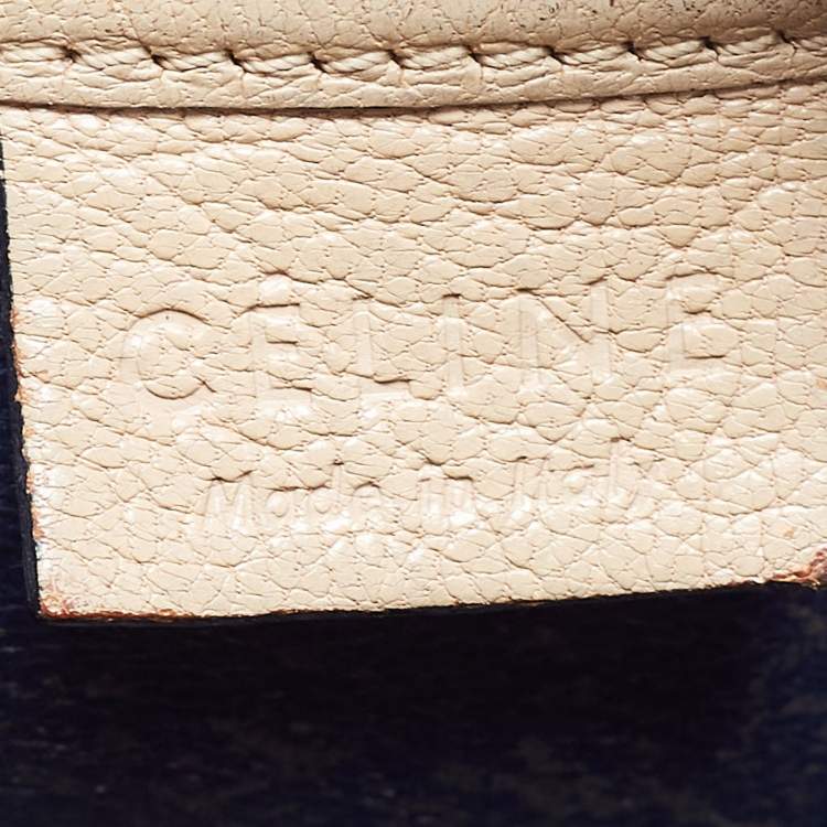 Pre Owned Celine Beige Leather Nano Luggage Tote