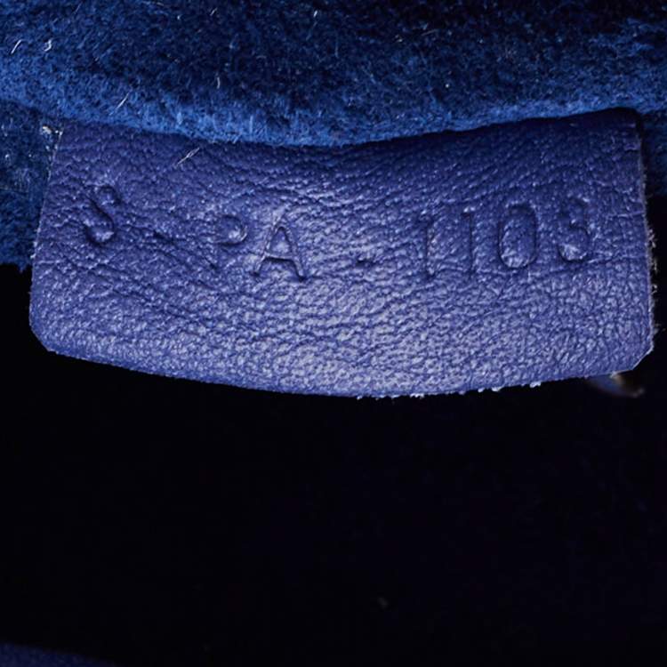 Pre Owned Celine Blue Leather Medium Phantom Luggage Tote