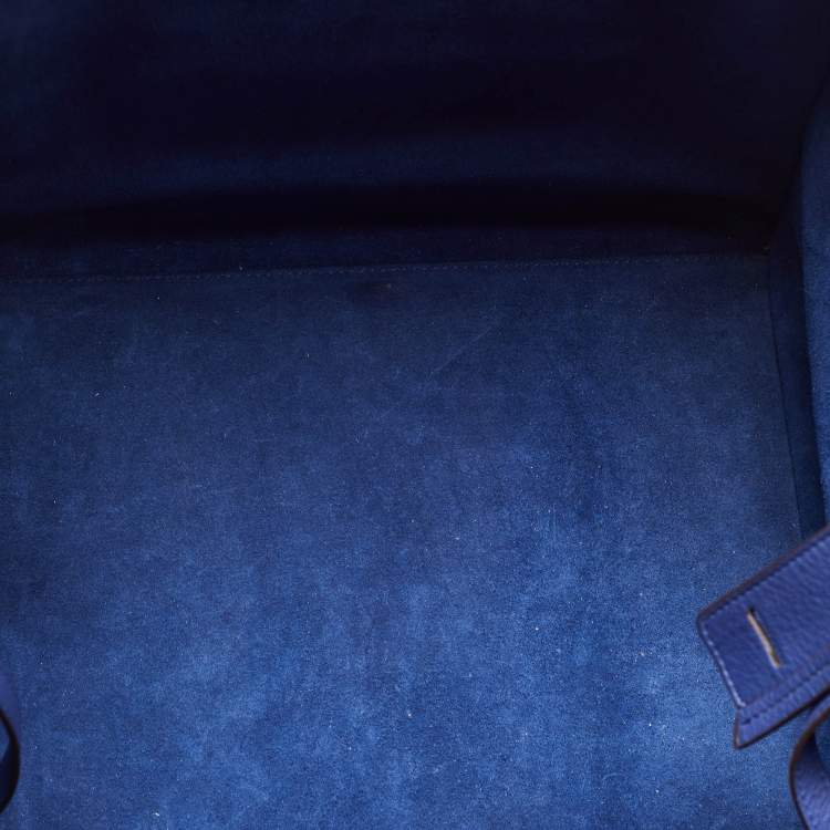 Pre Owned Celine Blue Leather Medium Phantom Luggage Tote