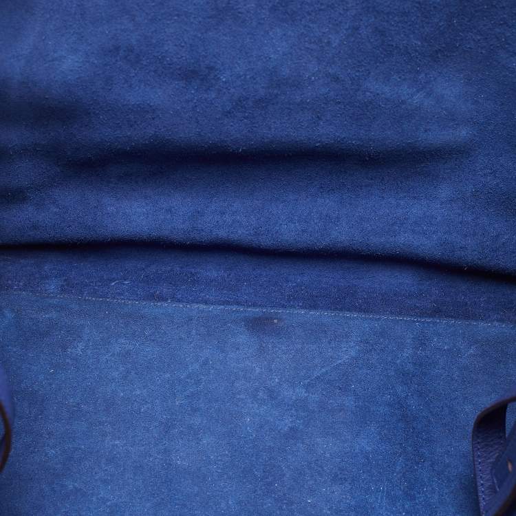 Pre Owned Celine Blue Leather Medium Phantom Luggage Tote