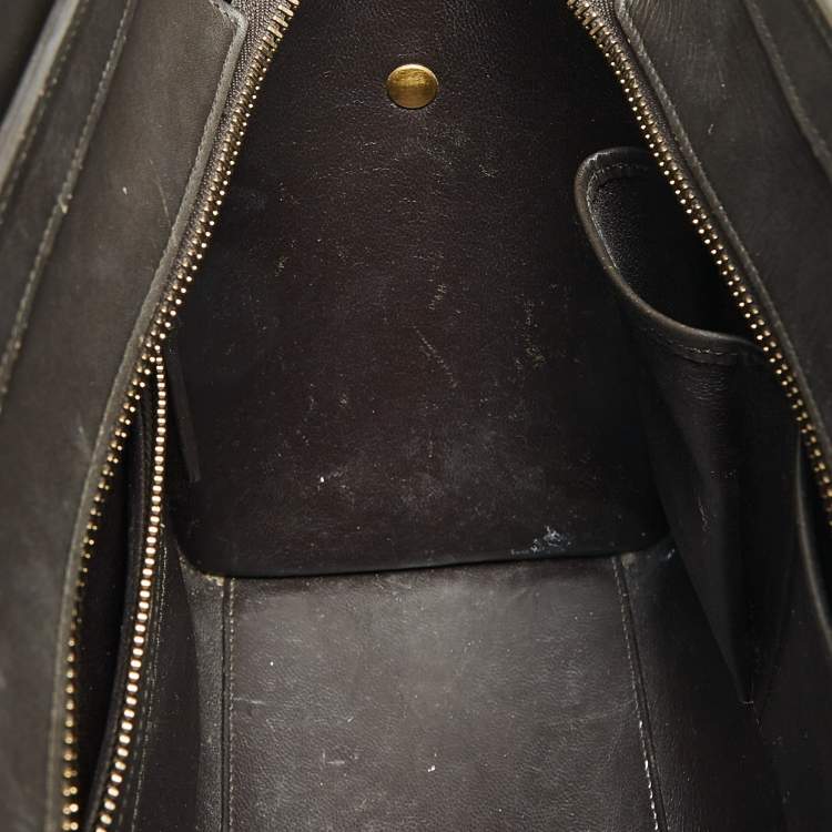 Pre Owned Celine Tri Color Leather Micro Luggage Tote