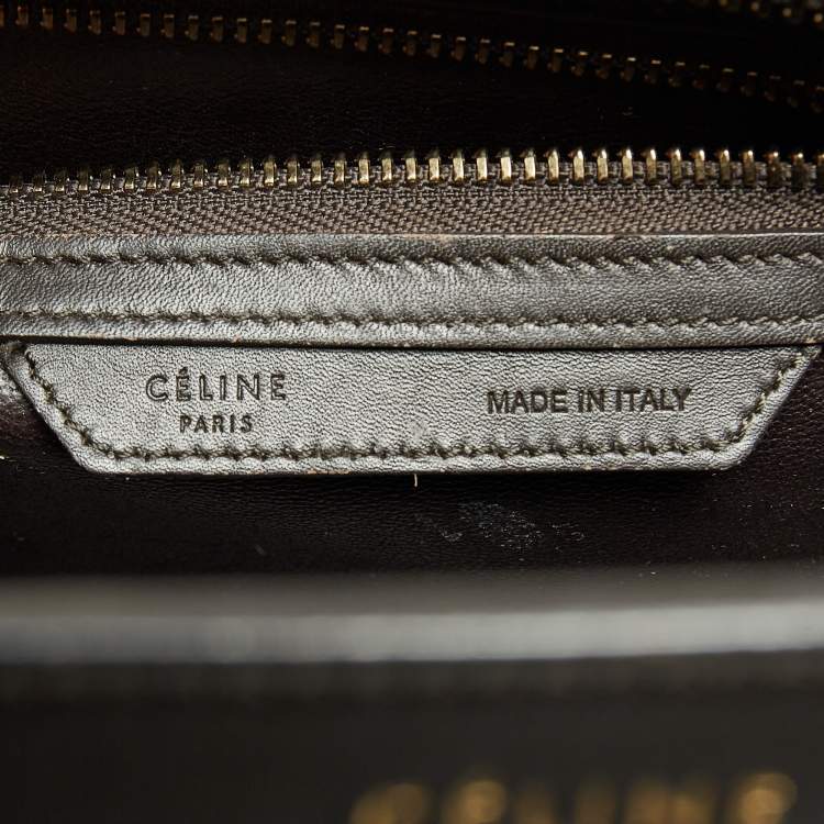 Pre Owned Celine Tri Color Leather Micro Luggage Tote