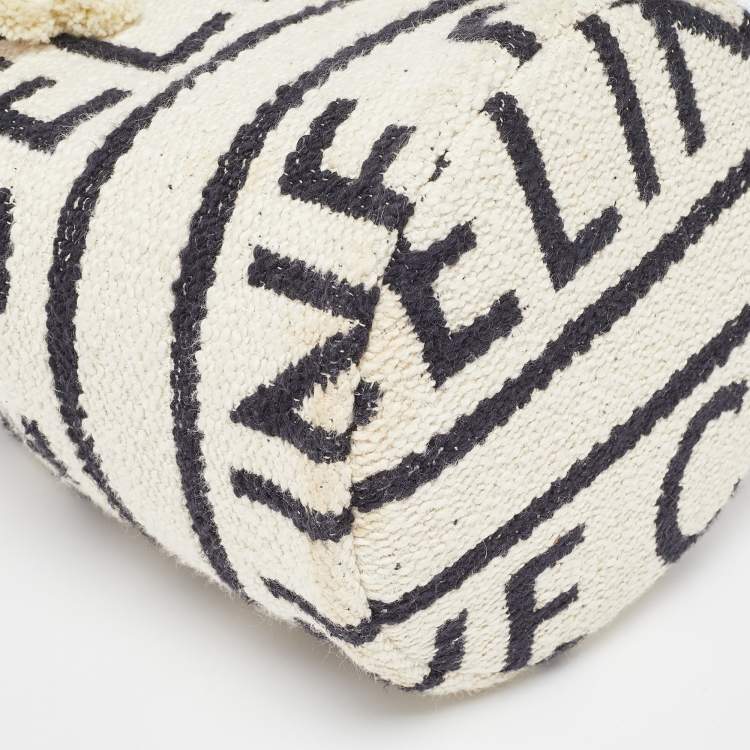 Pre Owned Celine Tricolor Canvas and Leather Striped Teen Drawstring Bag
