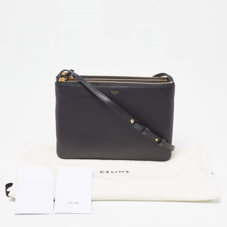 مملوكة مسبقًا Celine Black Leather Trio Crossbody Bag