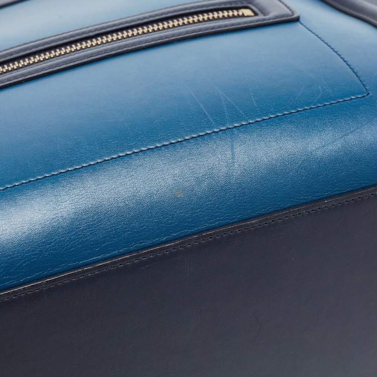 Pre Owned Celine Multicolor Leather Mini Luggage Tote