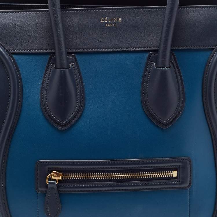 Pre Owned Celine Multicolor Leather Mini Luggage Tote